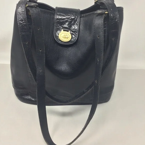 Vintage Black Brahmin Classic Tote - Picture 4 of 16